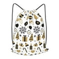 thumbnail image 1 of XMXT Waterproof Gym Bag, Christmas Decoration Design Print Drawstring Backpack for Men, s, 1 of 8