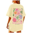 thumbnail image 3 of WERYOUNG Women's T-Shirts Summer Beach Oversized Graphic Tees Round Neck Short Sleeve Baggy T Shirts Holiday Party Stylish Comfortable Top, 3 of 7