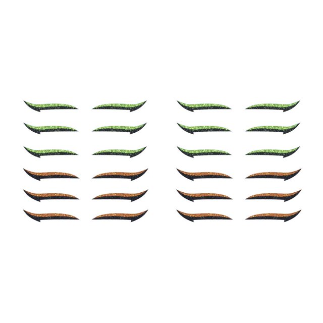 Seitruly Eyeliner Sticker reutilizable doble párpado brillo línea tira maquillaje de ojos para fiesta Cosplay club nocturno, verde naranja Type2 NO2 Seitruly CBP178455