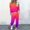 Hot Pink, variant on MSJUHEG Workout Sets For Women Womens Long Sleeve Tops Two Piece Outfit Long Sleeve Crewneck Pullover Tops And Long Pants Tracksuit Sweatsuits With Sweatpants Lounge Sets For Women Black L