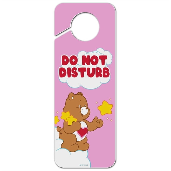 Care Bears Tenderheart Bear Plastic Door Knob Hanger Sign