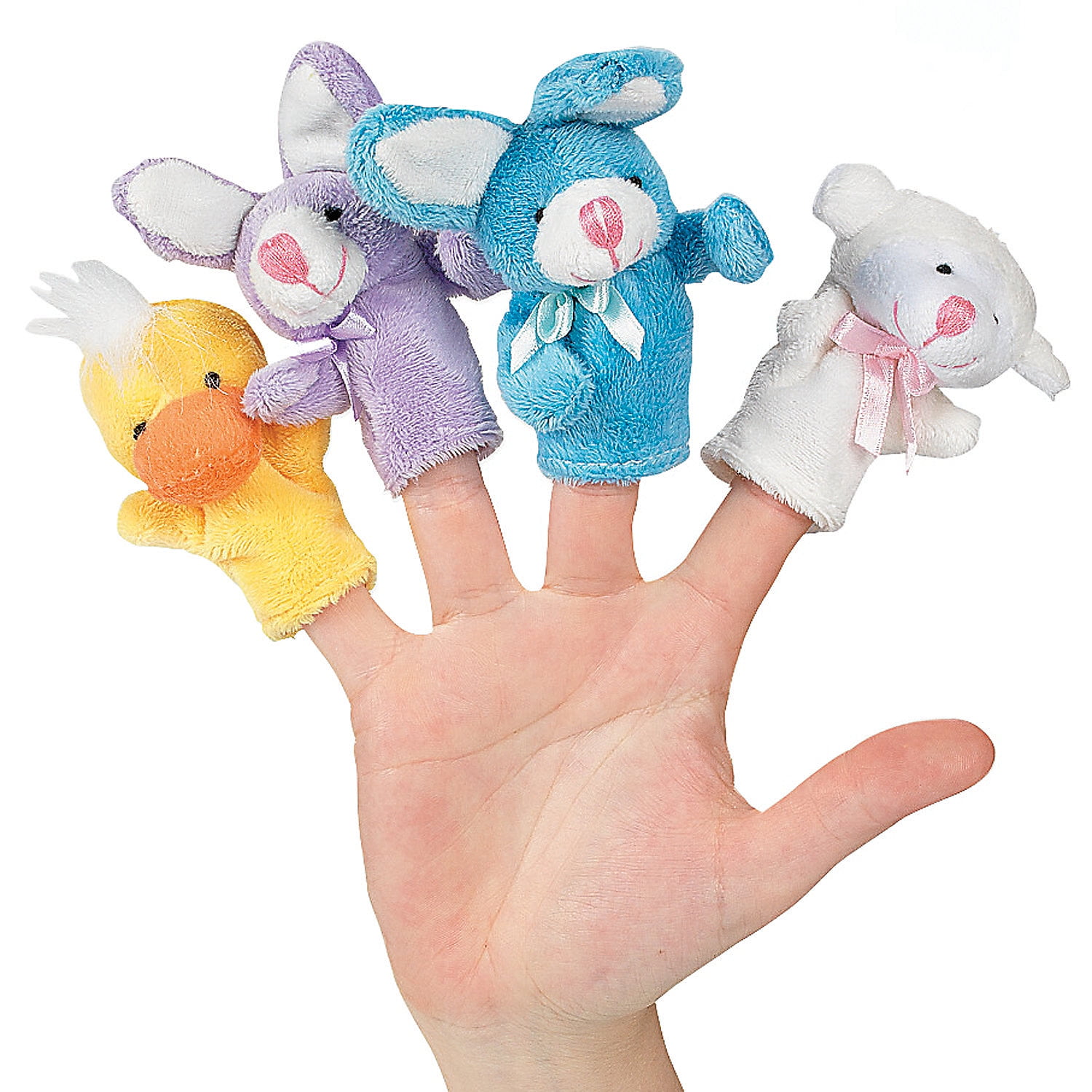 Plush Easter Finger Puppets Party Favors 12 Pieces