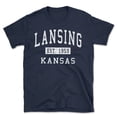 thumbnail image 1 of Lansing Kansas Classic Established Men's Cotton T-Shirt, 1 of 1