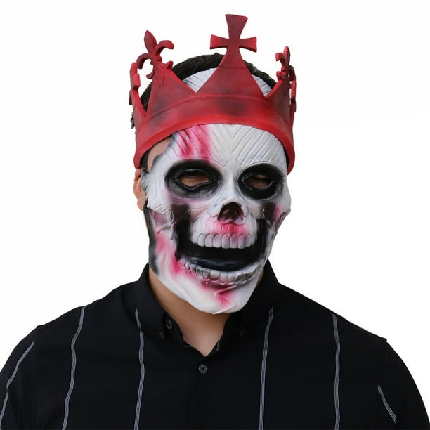 Relojes de látex con máscara para Halloween, diseño de calavera y corona, para cosplay