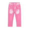 thumbnail image 5 of Women's Soft Stretchy Capri Leggings, Mid Waisted Slim Fit Yoga Capris, High Waist Compression with Pockets, Athletic Gym Fitness Running & Workout, Capri Pants | VerBelle,Pink M, 5 of 6