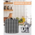 thumbnail image 4 of Black White Plaid Stand Mixer Dust Cover with Storage Pocket & Handles,Modern Simple Buffalo Check Gingham Fits All Tilt Head & Bowl Lift Kitchen Appliance Cover Organizer Bag Accessories,6-8 Quart, 4 of 6