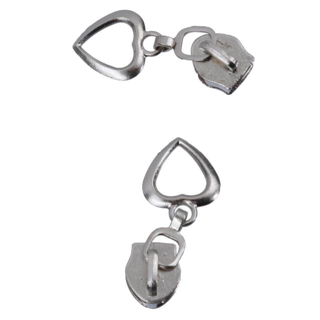 pitrice 10pcs Heart Zip Puller/Zipper Pull Sliders Head Zipper Repair Kit