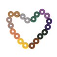 thumbnail image 3 of Raindrops 20Pcs Assorted Color Cotton Felt Washers for Drum Cymbals 1x1x0.3in, 3 of 8