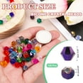 thumbnail image 2 of Uxcell 100pcs 8mm Bicone Glass Crystal Beads, Faceted Beads Purple, 2 of 5