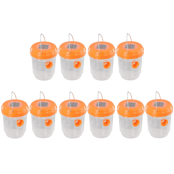 2pcs Trampa Solar Avispa Insectos Volador Repelente Abejas para Acampar () Naranja
