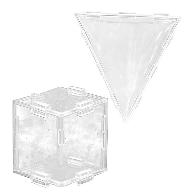 Molde para dar forma a frutas para cultivar frutas cúbicas triangulares únicas. Molde de plástico transparente reutilizable para el cultivo de frutas y verduras, ideal para tomates, fresas y peras.
