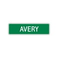 thumbnail image 1 of Avery Girls Children Name Letter Printed Plaque Decoration Label Indoor Outdoor Unique Wall Novelty Aluminum Metal Sign 4"x18", 1 of 1