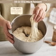 thumbnail image 4 of Kitchen Stand Mixer, 304 Stainless Steel Electric Dough Mixer 7.4qt Large Capacity Electric Dough Maker with Ferment Function For Baking Bread Dough&Pizza Dough, 4 of 13