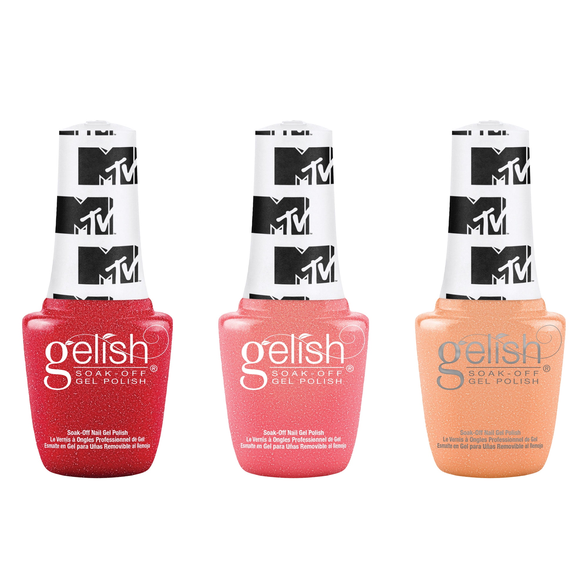 Gelish Summer Mtv Collection 9 Ml Soak Off Gel Nail Polish Set 3 Colors Walmart Com