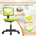 thumbnail image 6 of CONCETTA Ergonomic Home Office Mesh Desk Chair, Small Space, Armless Rolling Chair for Adults, Green, 6 of 8