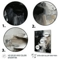 thumbnail image 3 of Designart "Black Textured Splash Paint Art II" Abstract Painting Wall Art For Bathroom, 3 of 5