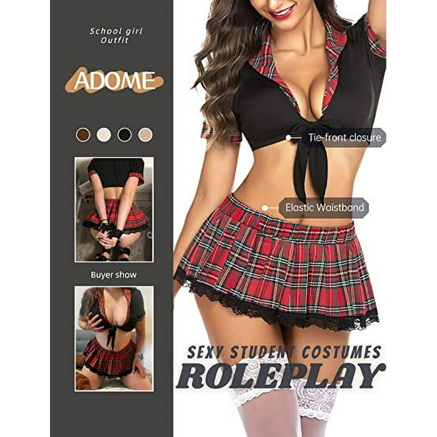 Conjunto de lenceria de colegiala para mujer juego de rol disfraces sexys para estudiantes ER Walmart en linea
