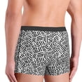 thumbnail image 3 of Goofa Weave Geometric Printed Men's Boxer Briefs Underwear, Moisture-Wicking Underwear, Trunk,Soft and Breathable Cotton Underwear-Small, 3 of 9