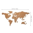 thumbnail image 4 of SHINYPASING Map Wall Decor Khaki Wood Simple Style For Explorers 1 Set, 4 of 5