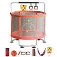 thumbnail image 2 of Nuoxin Round Trampoline for Kids with Basketball Hoop,60'' Indoor Outdoor Toddler Trampoline with Enclosure Net,Swing,Sandbag,Ring,Ocean Balls,Small Trampoline Gift for Boys Girls, 2 of 8