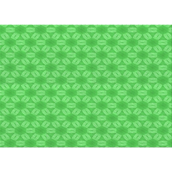 Ahgly Company Indoor Rectangle Patterned Neon Green Area Rugs, 7' x 9'