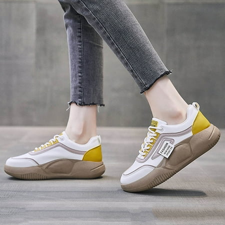 

Qepwscx Spring Small White Shoes Women s Ins Fashion Student Board Shoes Thick Soled Casual Shoes