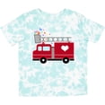 thumbnail image 3 of Inktastic Easter Red Firetruck with Pink Hearts Boys or Girls Toddler T-Shirt, 3 of 5