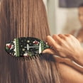 thumbnail image 3 of Black Christmas Santa Pattern Hair Brush,Girls Detangling Hair Brush,Glide Through Tangles with Ease for Wet & Dry Hair,8.8"X2.8", 3 of 7