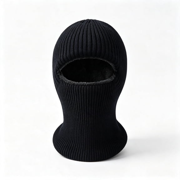 DOVACKA 1-Hole Knitted Ski Balaclava, Thermal Full Face Mask for Cold Weather, Windproof Breathable Winter Hood for Men Women