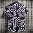 thumbnail image 5 of IWRICH Men's Hawaiian Shirts Short Sleeve Summer Floral Button down Shirt Relaxed Fit Retro Casual Beach Tops 01-Black XXXL, 5 of 9