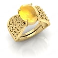 thumbnail image 3 of Shree Jewelrs Original Certified Natural Yellow Sapphire (Pukhraj) Ring - 11.00 Carat Certified Handcrafted Ring Jupiter Ring, PANCHDHATU Gold Plated Ring for Men and Women, 3 of 5