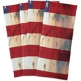 thumbnail image 6 of Retro USA Flag Tea Towels 4 Pack Stars and Stripes Kitchen Dish Cloth with Hanging Loop, 18"x28" Lint-Free Absorbent Towel for Kitchen Drying Wiping and Cleaning, 6 of 7