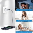 thumbnail image 6 of 3Pcs Charger Block Wall Charger with 6FT Type-C Cable, Power Adapter Compatible with iPhone 17/16/15 Pro Max, iPad Pro, Galaxy S26, Android Devices,White, 6 of 7
