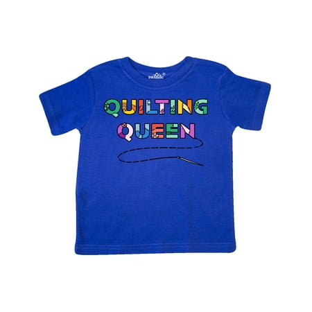 

Inktastic Quilting Queen Stitching with Needle Gift Toddler Boy or Toddler Girl T-Shirt