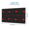 thumbnail image 3 of Balery Cardiogram And Heart Mouse Pad ,15.8x29.5 In Large Gaming Mouse Pad Desk Mat Long Non-Slip Rubber Stitched Edges,Waterproof Mousepad Desk Mat For Gamer Office Home, 3 of 9