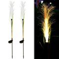 thumbnail image 2 of piezas de luz solar de fibra, luz LED solar de estaca de caña, 600 mAh, luz solar para exteriores, lámpara decorativa con energía solar, luz de estaca de jardín automática duradera con caña de simulac, 2 of 11
