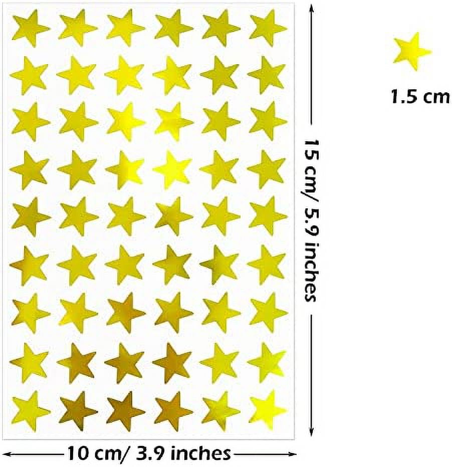 Kenkio 1080 Counts Small Gold Foil Star Stickers for Kids Reward, 0.5  Diameter Gold Stars 