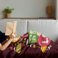 thumbnail image 3 of All You Need Is Love Soft Flannel Fleece Throw Blanket, Modern Flat Design Hipster Illustration Clouds and Hot Air Balloons, Cozy Plush for Indoor and Outdoor Use, 70" x 90", Multicolor, by Ambesonne, 3 of 5