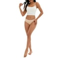 thumbnail image 2 of INSPIRE CHIC Women's Mid-Waisted No Trace Underwear Briefs High Elasticity Underpants S Beige, 2 of 4