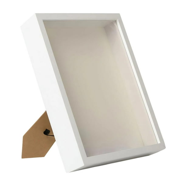 Caja de sombra de madera con marco, caja de sombra creativa para escritorio, colgante de pared, estuche de exposición de flores secas para decoración