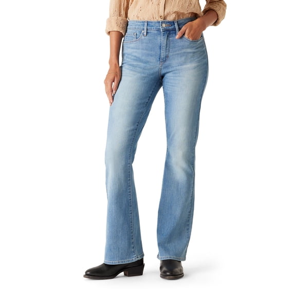 Levi Strauss Signature Women's and Women's Plus Mid Rise Slimming Bootcut Jeans, Sizes 2-26