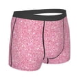 thumbnail image 2 of Rateoe Glitter Pink Mens Boxer Briefs Poly Spandex Performance Boxer Briefs Underwear Hem Boxer Briefs - Medium, 2 of 8