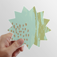 thumbnail image 1 of Plantas patron abstracto arte Matcha Calcomanías solares de vinilo, 1 of 3