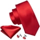 thumbnail image 2 of Set de corbata extra larga Barry.Wang 150 cm de seda roja, 2 of 7