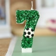 thumbnail image 3 of JoyMoreHome Soccer Candle Green Number 0-9 Candles 0-9st Birthday Candles for Cake and Cupcake Topper Party Decorations Decor Supplies Favors, 3 of 3