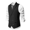 thumbnail image 1 of VBARHMQRT Camionneur Jacket Men Anorak Jacket Men Mode Hommes Rayures Rétro Costume Décontracté Gilet, 1 of 3