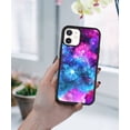 thumbnail image 5 of FINCIBO Soft Rubber Protector Cover Case for Apple iPhone 12 / 12 Pro 6.1" 2020 (NOT FIT Apple iPhone 12 Pro Max 6.7" 2020/iPhone 12 mini 5.4" 2020), Celestial Blue Purple Galaxy, 5 of 5
