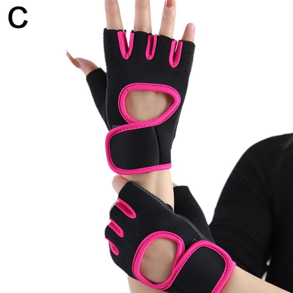 Neoprene Rubber and Polyester Half Finger Gloves for Fitness Training and Outdoor Activities