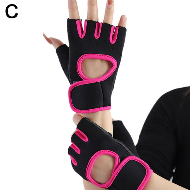 1 Paire de Gants de Gym Gants d'Haltérophilie Sports Demi-Doigt g Ridding D2P4 P7--
