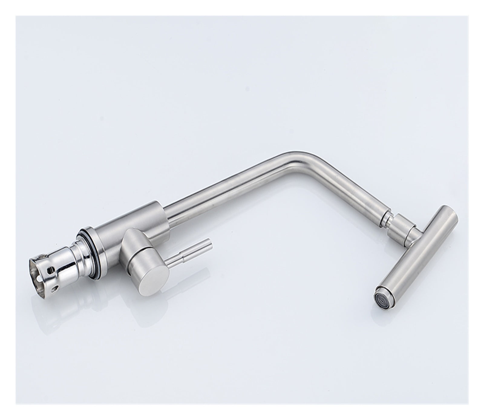 304 Stainless Steel Rotary Kitchen Faucet Hot And Cold Lead Free Drawing Wash Basin Sink 360 Swivel Mixer ,Bar Laundry RV Farmhouse